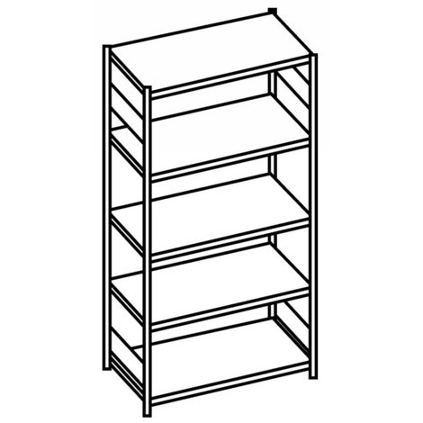 SCHULTE shelf rack, plug-in assembly, base unit, shelf load 330 kg, gentian blue / galvanized
