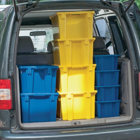 Auto Kofferraum Organizer Faltbare stapelbare Lebensmittel Behälter Box mit  Holzdeckel